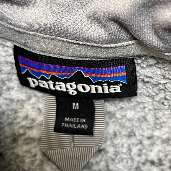 Patagonia Worn Wear Better Sweater Womens Medium Heather Gray Fleece Jersey Trim - Picture 8 of 16